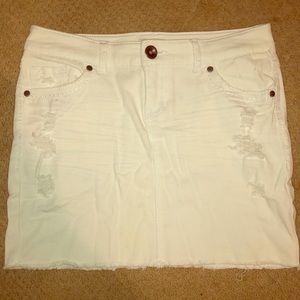 White Denim Skirt